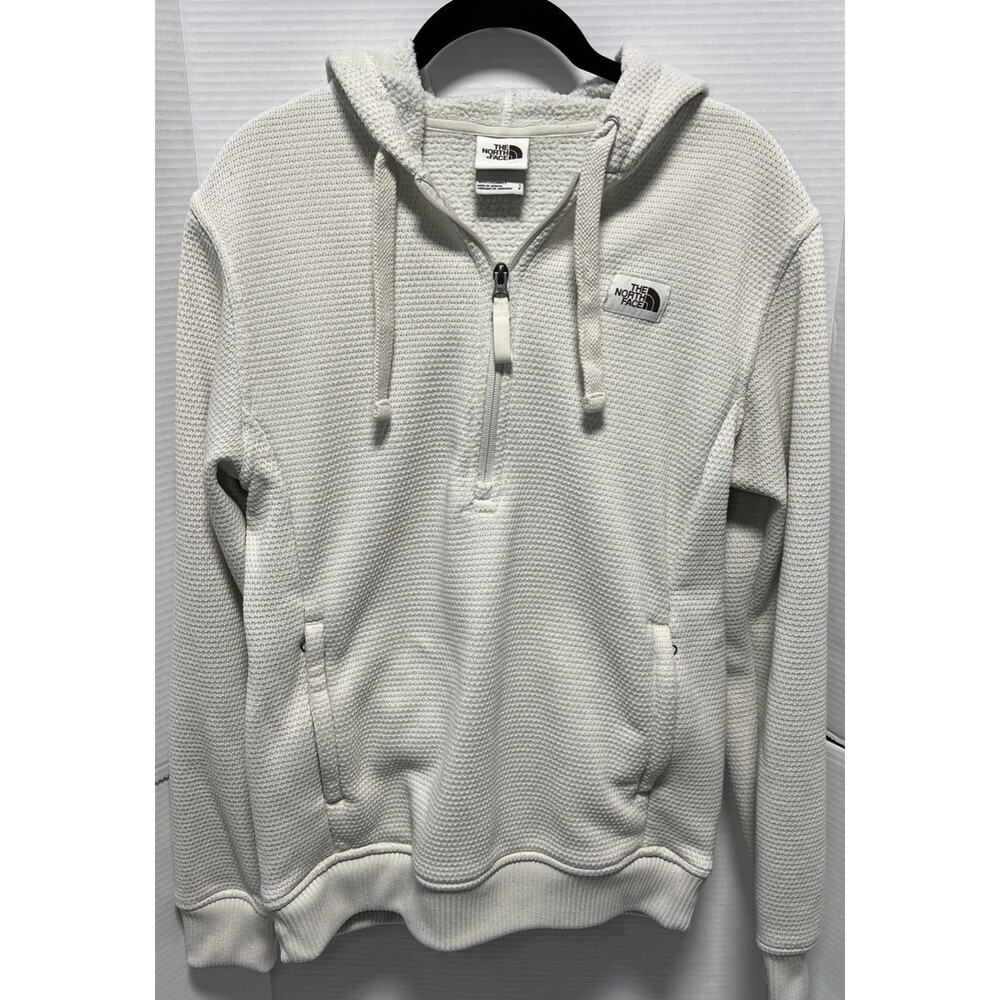 The North Face 1/4 Zip Brown Label Hoodie Men’s Woven Waffle Small